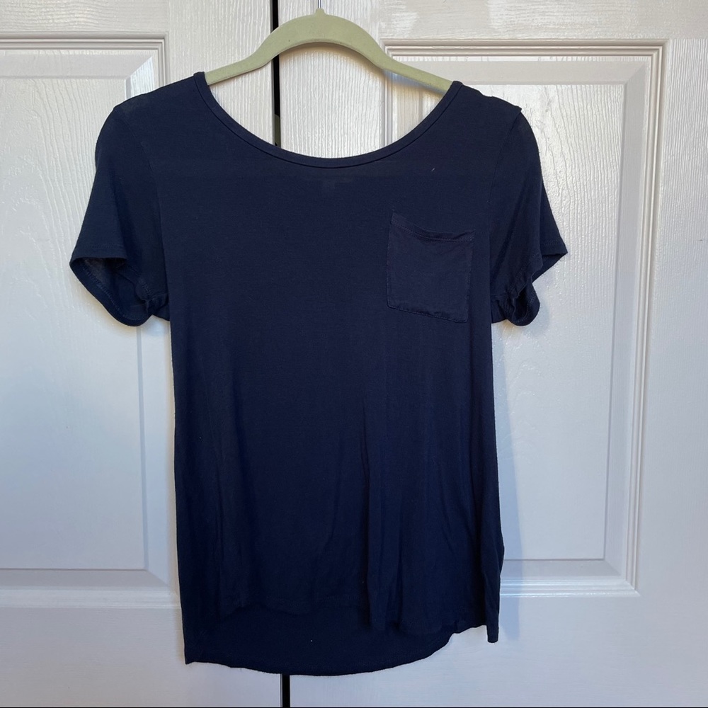 Navy Blue Pocket Tee